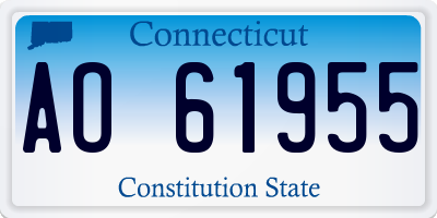 CT license plate AO61955