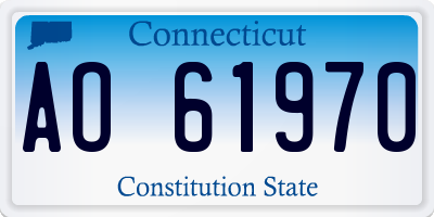 CT license plate AO61970