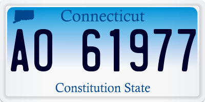 CT license plate AO61977