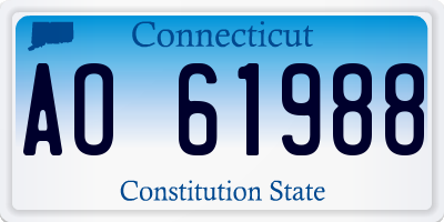 CT license plate AO61988