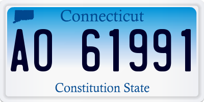 CT license plate AO61991