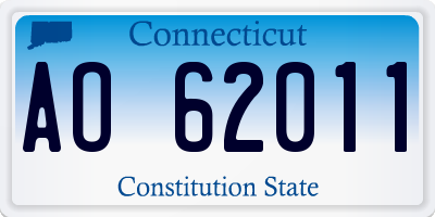 CT license plate AO62011