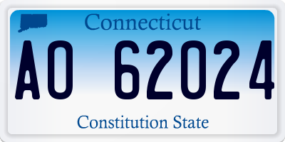 CT license plate AO62024