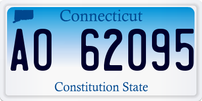 CT license plate AO62095