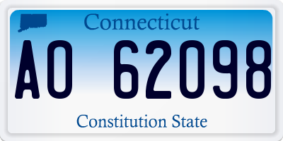 CT license plate AO62098