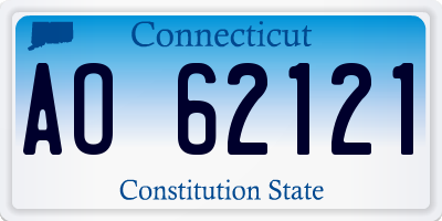 CT license plate AO62121