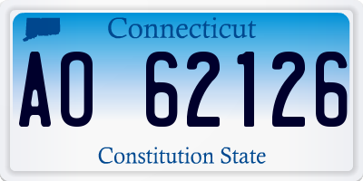 CT license plate AO62126