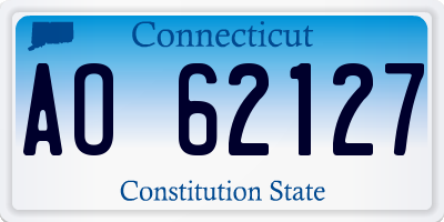 CT license plate AO62127