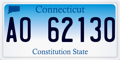 CT license plate AO62130