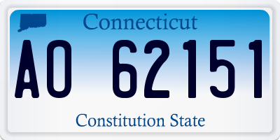 CT license plate AO62151