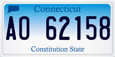 CT license plate AO62158