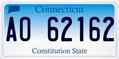 CT license plate AO62162