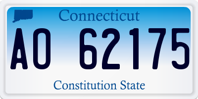 CT license plate AO62175