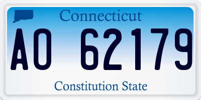 CT license plate AO62179