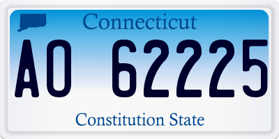 CT license plate AO62225
