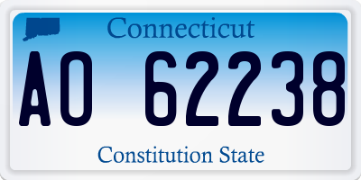 CT license plate AO62238