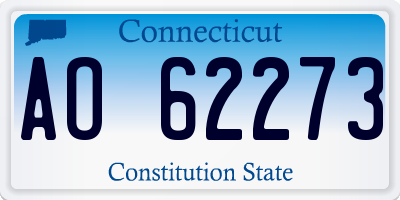 CT license plate AO62273