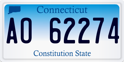 CT license plate AO62274