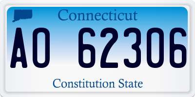 CT license plate AO62306