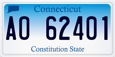 CT license plate AO62401