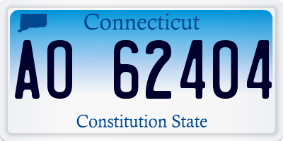 CT license plate AO62404