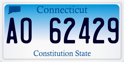 CT license plate AO62429