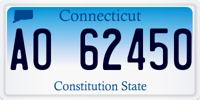 CT license plate AO62450