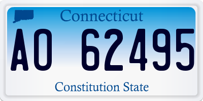 CT license plate AO62495