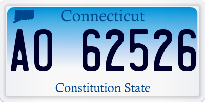 CT license plate AO62526