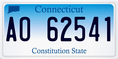 CT license plate AO62541
