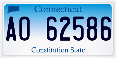 CT license plate AO62586