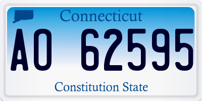 CT license plate AO62595