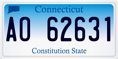CT license plate AO62631