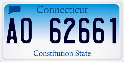 CT license plate AO62661