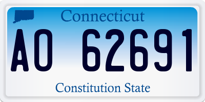 CT license plate AO62691