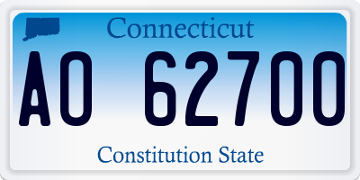 CT license plate AO62700