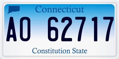 CT license plate AO62717