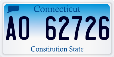 CT license plate AO62726