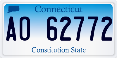 CT license plate AO62772