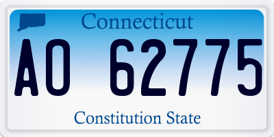 CT license plate AO62775