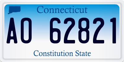 CT license plate AO62821