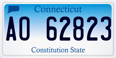 CT license plate AO62823