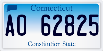 CT license plate AO62825