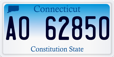 CT license plate AO62850