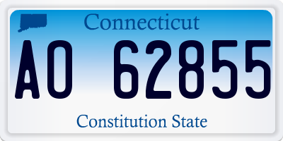 CT license plate AO62855