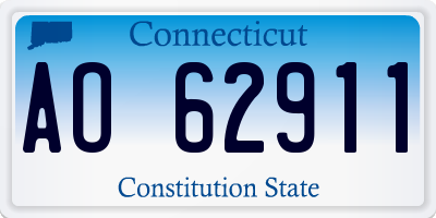 CT license plate AO62911