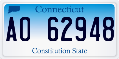 CT license plate AO62948
