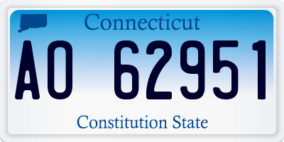 CT license plate AO62951