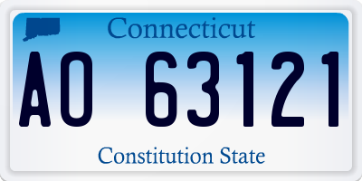 CT license plate AO63121
