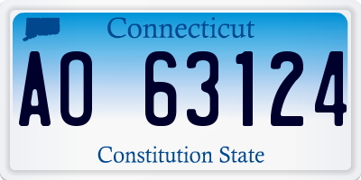 CT license plate AO63124